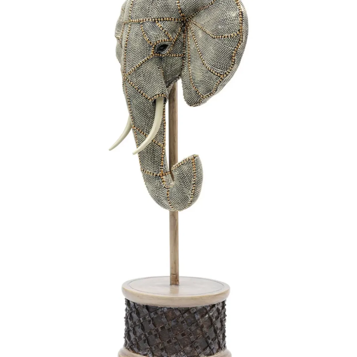 Deko Objekt Elephant Head Pearls 49Cm