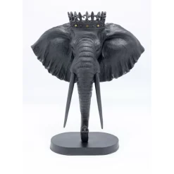 Deko Objekt Elephant Royal Schwarz 57Cm