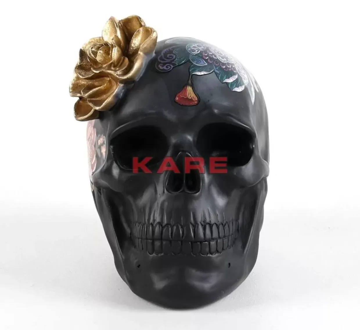 Deko Objekt Flower Skull 22Cm
