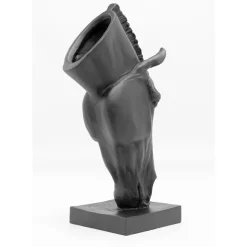 Deko Objekt Horse Face Schwarz 57Cm