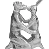Deko Objekt Kissing Rabbit And Dog Silber