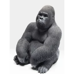 Deko Objekt Monkey Gorilla Side Medium Schwarz
