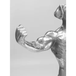 Deko Objekt Muscle Dog Silber