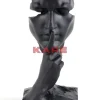 Deko Objekt Quiet Face Schwarz 31Cm
