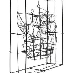 Deko Objekt Wire Sail Boat 28Cm