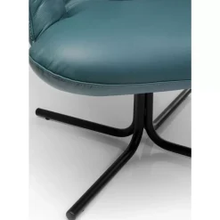 Drehsessel Oscar Leder Blau