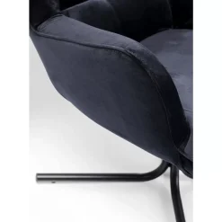 Drehsessel Oscar Velvet Schwarz