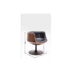 Drehstuhl Club Walnut