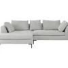Ecksofa Gianni Cord Grau Links