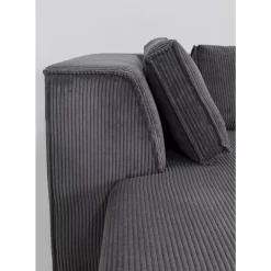 Ecksofa Infinity Ottomane Cord Grau Links