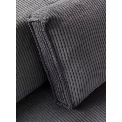 Ecksofa Infinity Ottomane Cord Grau Rechts