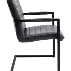Freischwinger Lola Leder Grau
