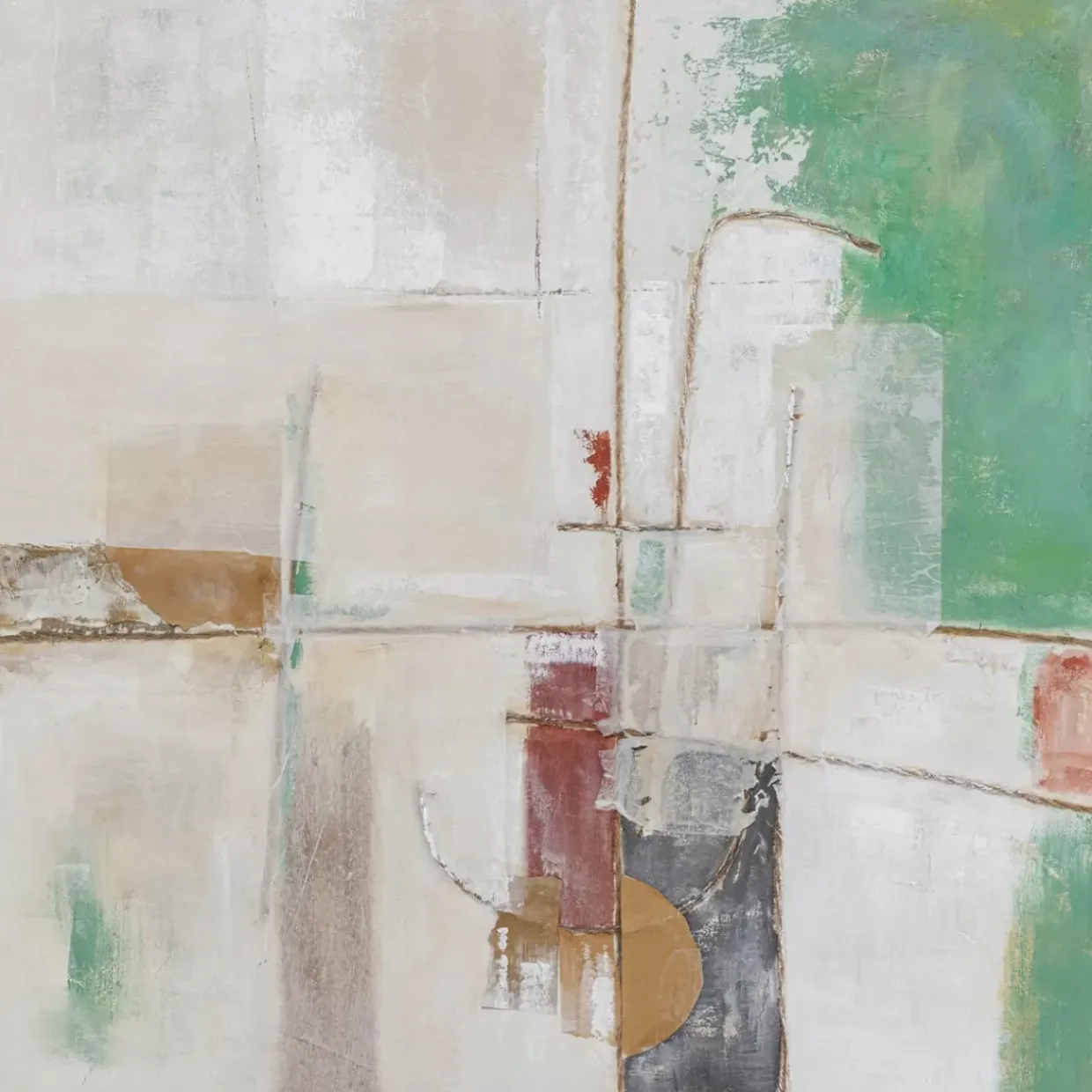 Gerahmtes Bild Dust Grun 120X120Cm