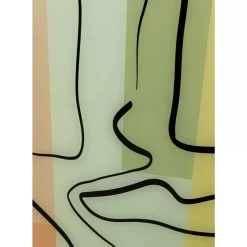 Glasbild Art Face Pastell 100X100Cm