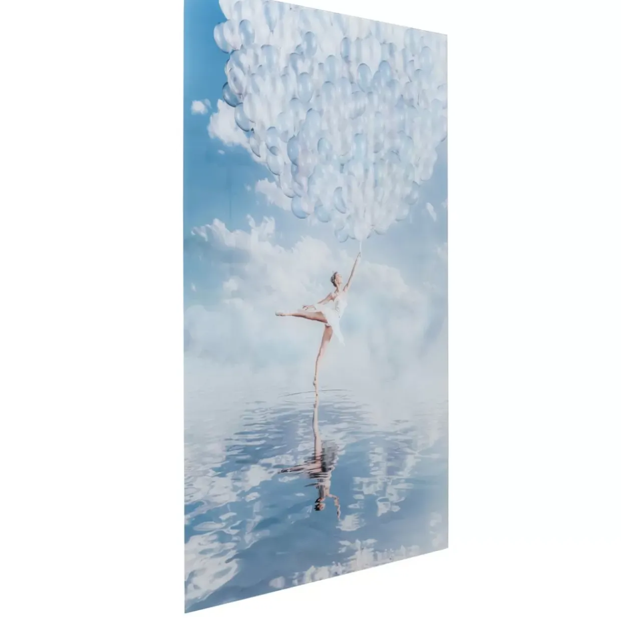 Glasbild Balloon Girl 100X150Cm