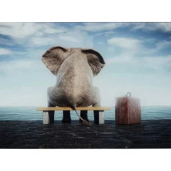 Glasbild Elephant Journey 60X40Cm