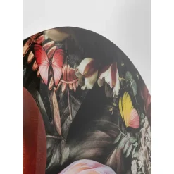 Glasbild Proud Flamingo O100Cm