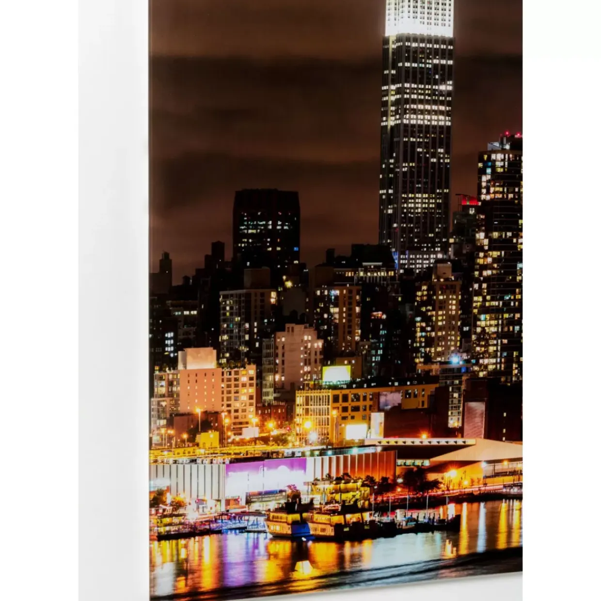 Glasbild Skyline Moon 80X120Cm