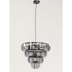 Hangeleuchte Mariposa Three Circle Schwarz Smoke