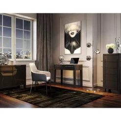 Hochkommode Luxury Push 5 Schube Grau