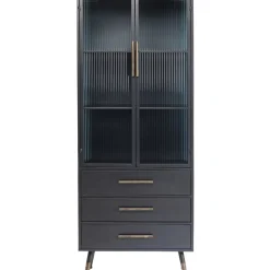 Hochschrank La Gomera 2 Turen 3 Schube