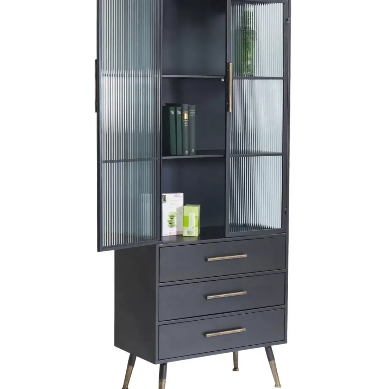 Hochschrank La Gomera 2 Turen 3 Schube