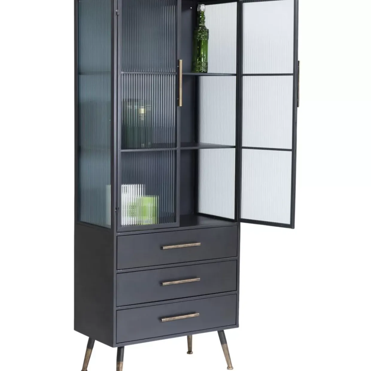Hochschrank La Gomera 2 Turen 3 Schube