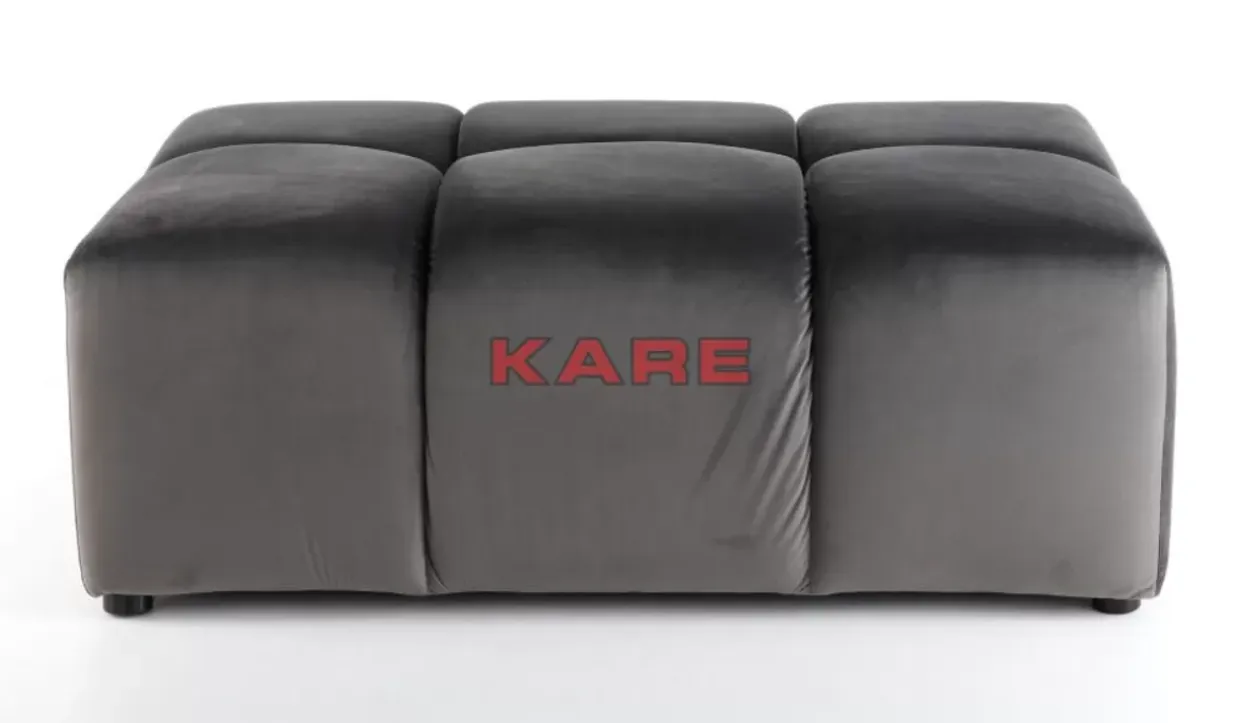 Hocker Belami Velvet Grau 105X70Cm