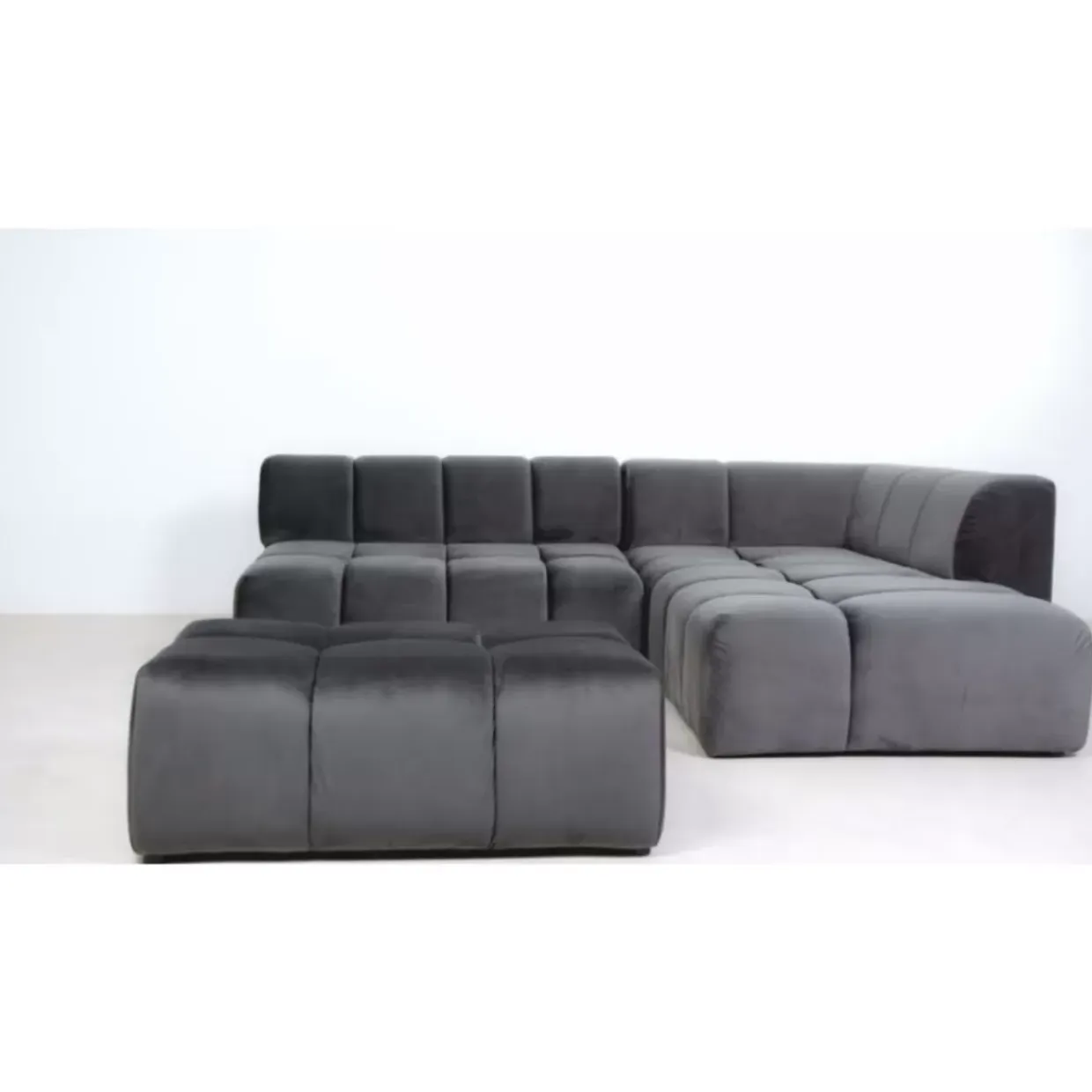 Hocker Belami Velvet Grau 105X70Cm