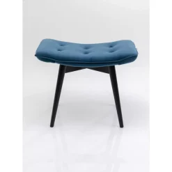 Hocker Black Vicky Velvet Petrol 46X59Cm