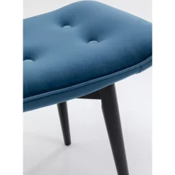 Hocker Black Vicky Velvet Petrol 46X59Cm