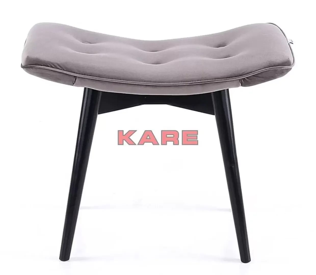 Hocker Black Vicky Velvet Grau 46X59Cm