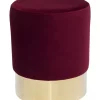 Hocker Cherry Bordeaux Brass O35Cm