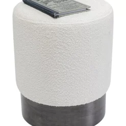 Hocker Cherry Boucle Creme Smoke O35Cm
