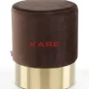 Hocker Cherry Braun Brass O35Cm