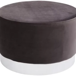 Hocker Cherry Dunkelgrau Silver O55Cm