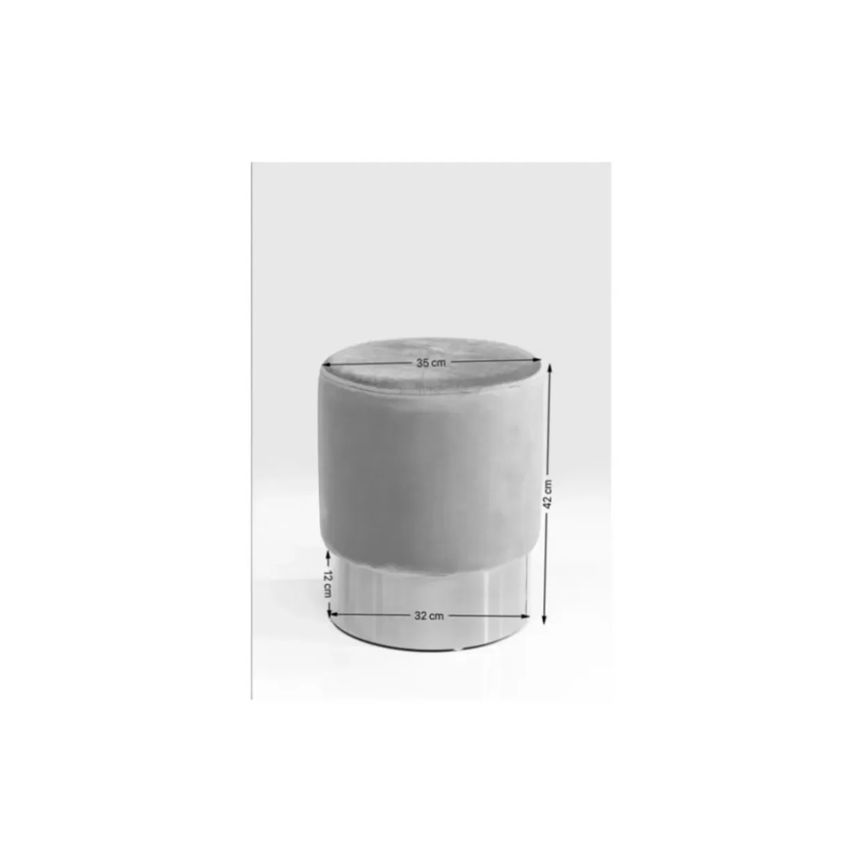 Hocker Cherry Dunkelgrun Brass O35Cm