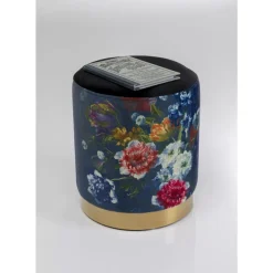Hocker Cherry Flower Schwarz Brass O32Cm