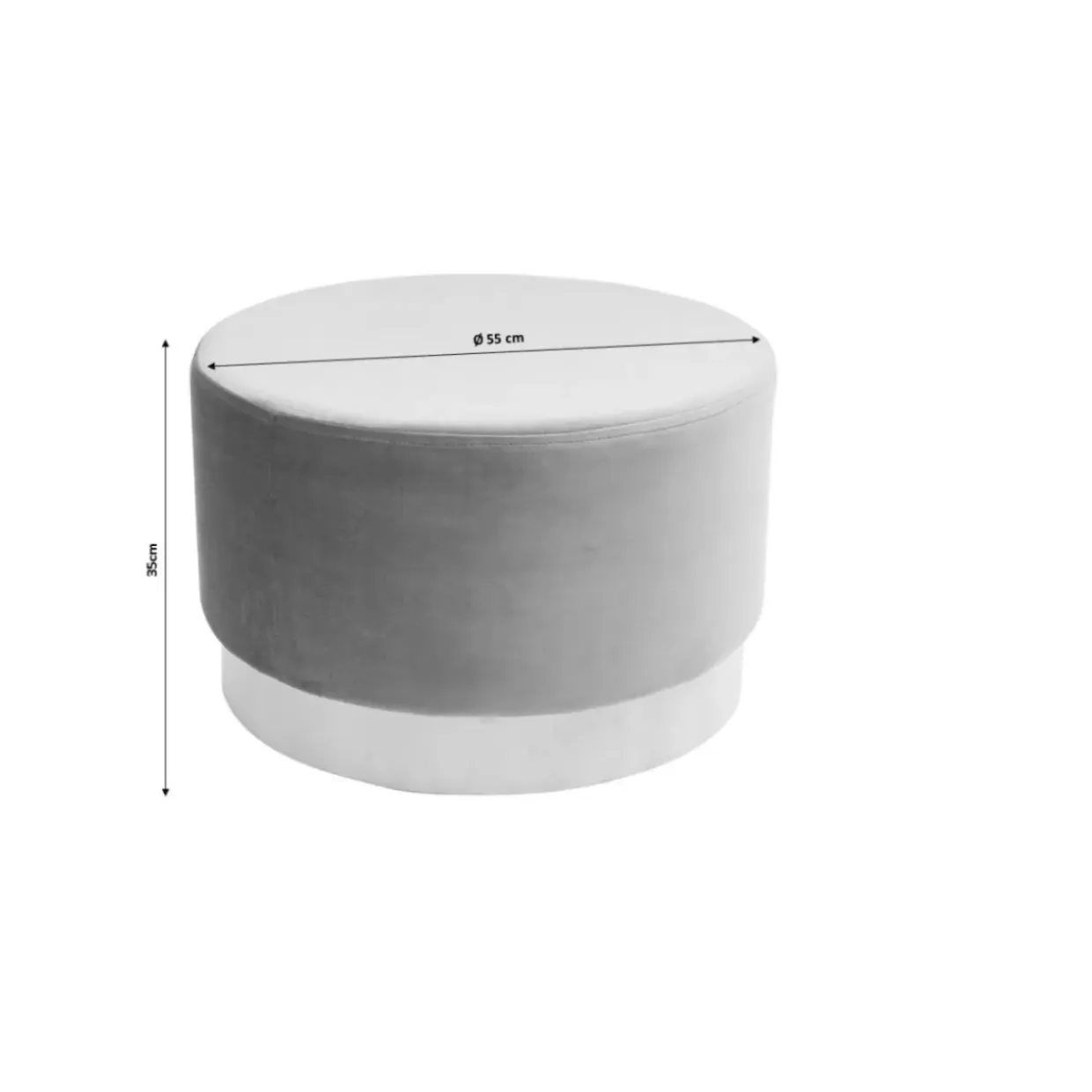 Hocker Cherry Rose Brass O55Cm