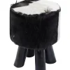 Hocker Flint Stone Schwarz O35Cm