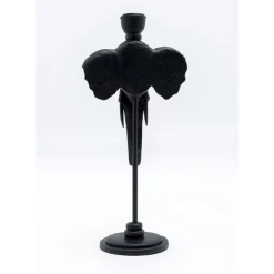 Kerzenständer Elephant Head Schwarz 36Cm