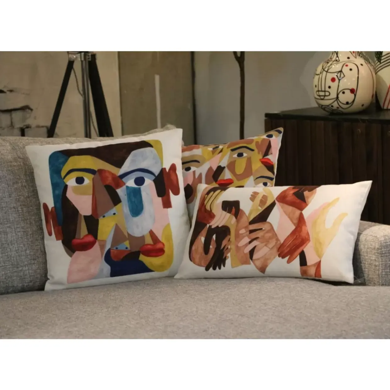 Kissen Artistic Face 45X45Cm