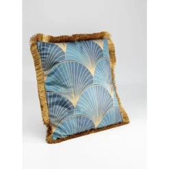 Kissen Leaves Fringe 45X45Cm
