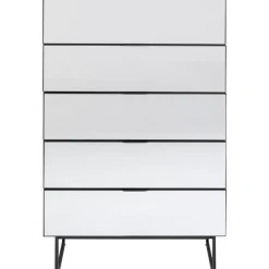 Kommode Soran 5 Schube Schwarz 65X114Cm