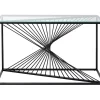 Konsole Laser Schwarz Klarglas 120X40Cm