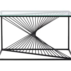 Konsole Laser Schwarz Klarglas 120X40Cm