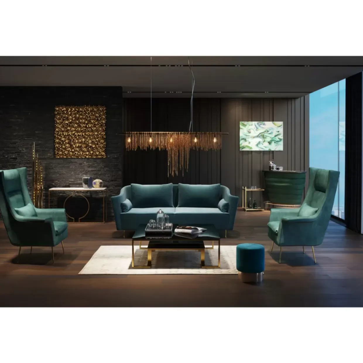 Konsole Miami Loft Gold 120Cm