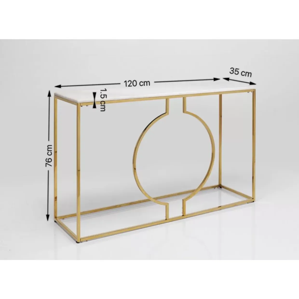 Konsole Miami Loft Gold 120Cm