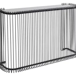 Konsole Wire Glas Schwarz 142X89Cm