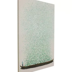 Leinwandbild Flower Boat Beige Grun 120X160Cm
